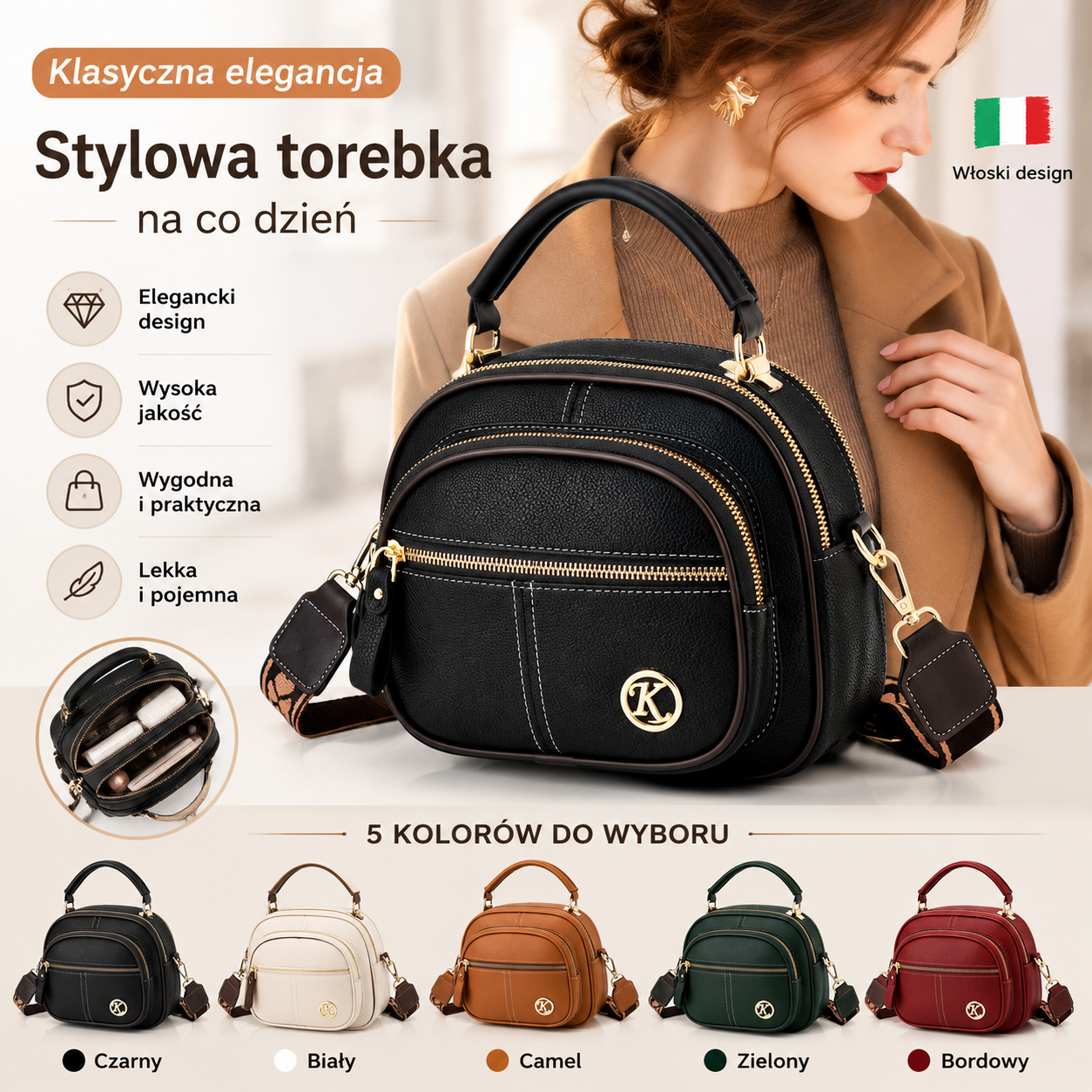 🔥Oferta ograniczona czasowo🔥👜2026 nowa przenośna mała kwadratowa torba/torba crossbody o dużej pojemności