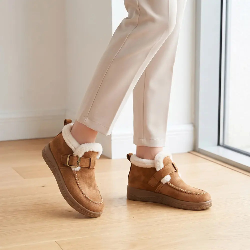 【36-41】Damskie buty zimowe typu Birkenstock – ocieplane, z futerkiem, grube, ciepłe, dla mam