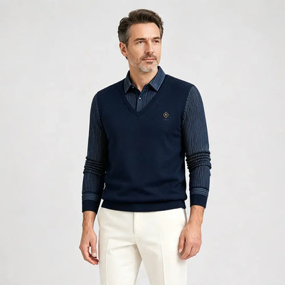 👔🔥【M-4XL】Nowa męska koszulka polo w średnim wieku, zimowa, plus size, z kołnierzykiem i podszewką z polaru.