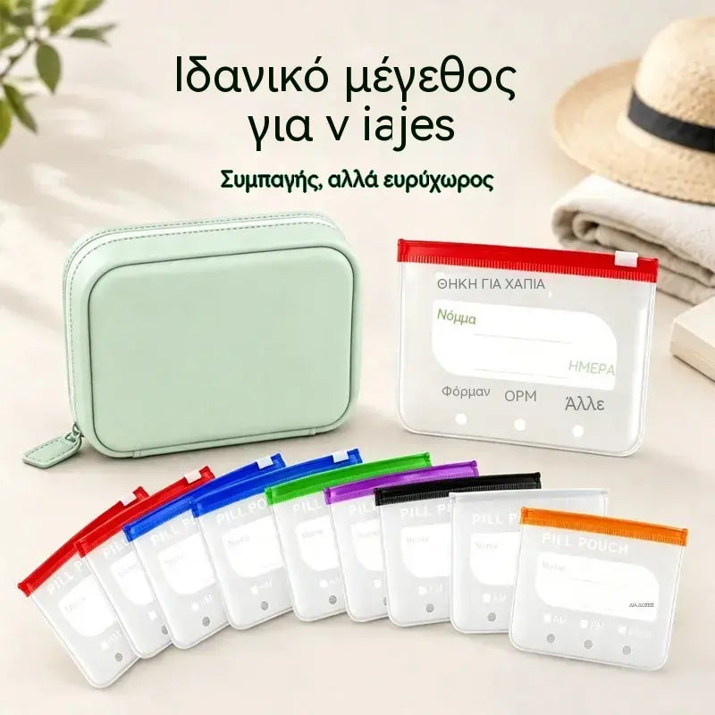 (Σελίδα 14)💊 Αδιάβροχη τσάντα φαρμάκων – Φορητή θήκη οργάνωσης φαρμάκων και αξεσουάρ, ιδανική για ταξίδια, σπίτι και καθημερινή χρήση