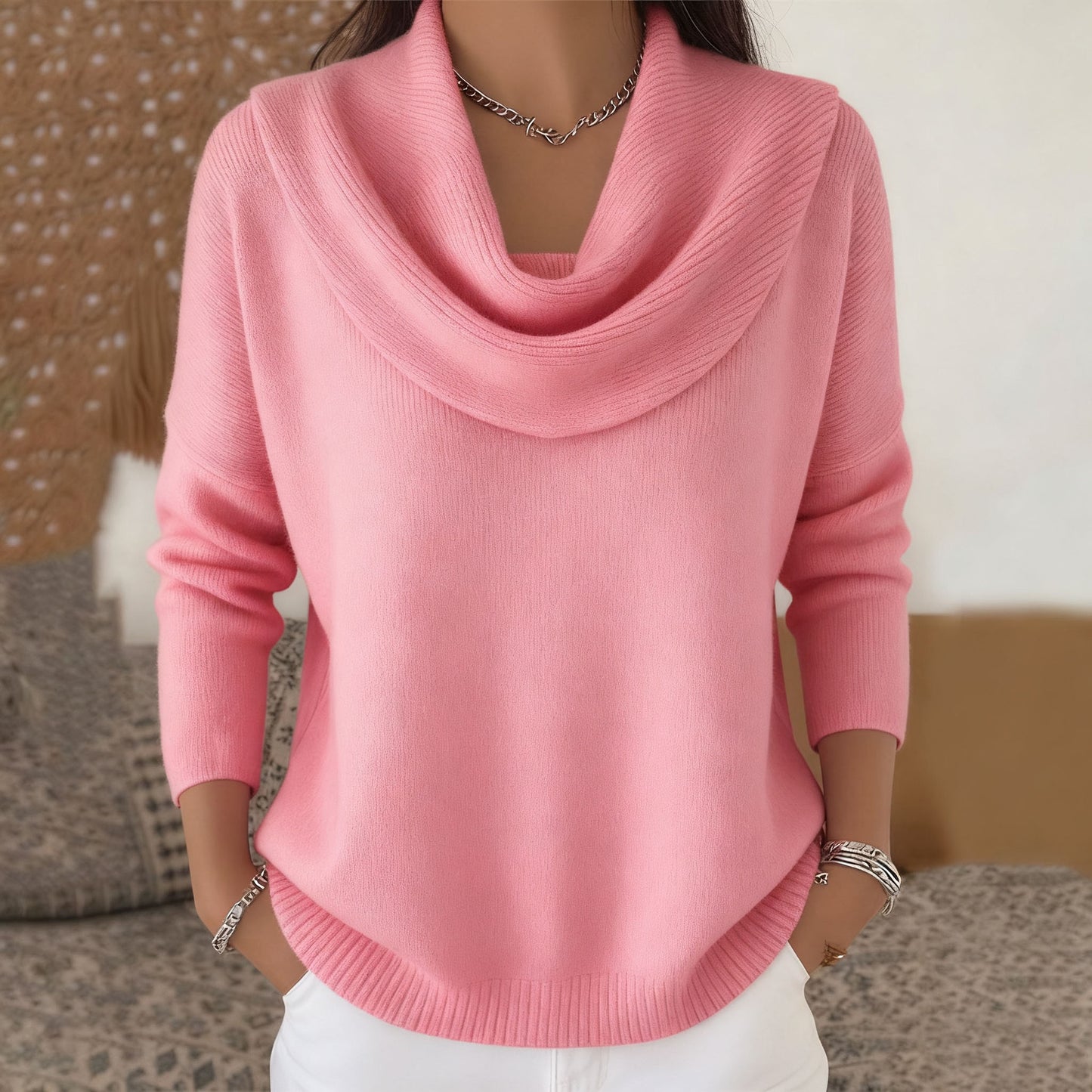 🔥🌷【S-3XL】⛄✨2025 Nova popularna modna ženska jednobojna pletiva