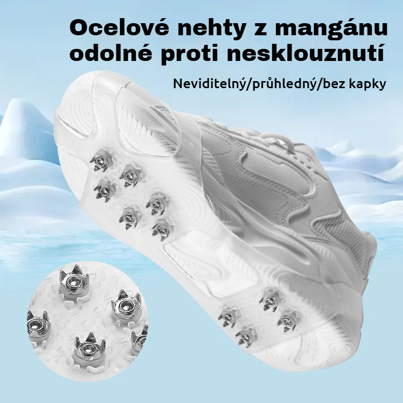 👴🚶🏔️❄️Купете 4 чифт, вземете 4 чифт безплатно🔥Невидими 5-зъбни противоплъзгащи калъфи за котки, котки за навън, подходящи за снежен туризъм, алпинизъм, скално катерене и зимни ледени повърхности, задължителни за възрастни хора.
