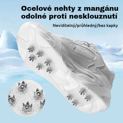 👴🚶🏔️❄️Купете 4 чифт, вземете 4 чифт безплатно🔥Невидими 5-зъбни противоплъзгащи калъфи за котки, котки за навън, подходящи за снежен туризъм, алпинизъм, скално катерене и зимни ледени повърхности, задължителни за възрастни хора.