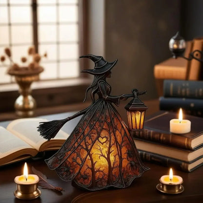 🧙‍‍♀️1 za 119 zł.🧙‍‍♀️Lampa czarownicy, gotycka dekoracja w kształcie latarni, ozdoba na lampkę stołową, lampka nocna, odpowiednia do domu, na werandę, do biura i na imprezy.
