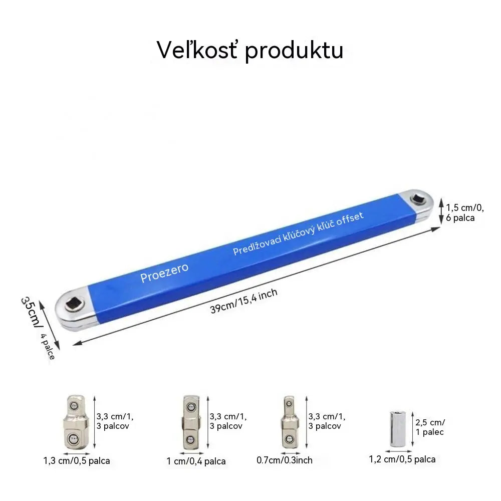 【5 kusov v sade】27 eur za sadu🔧 Nastaviteľný multifunkčný výsuvný kľúč – obojstranný, šetrí námahu a dosiahne na ťažko dostupné miesta