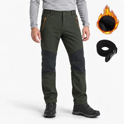 【M-4XL】Damskie i męskie spodnie softshell na jesień i zimę – sportowe, dwukolorowe, ocieplane polarem, idealne na rower