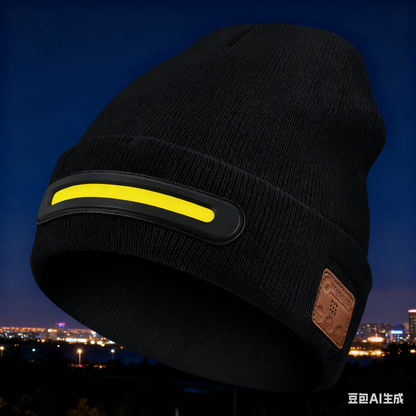 🔥【50% popusta】🔥🧢Punjiva Bluetooth LED kapa. Funkcija tri u 1: Savršeno integrira snažnu LED rasvjetu za korištenje bez ruku, visokokvalitetni Bluetooth zvučnik i toplinu u udobnu pletenu kapu💡