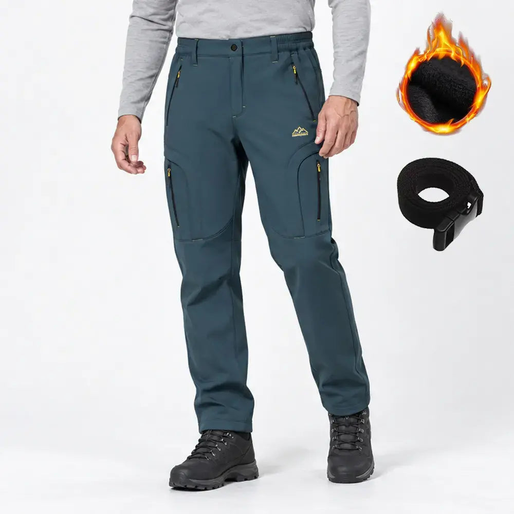 【M-6XL】Męskie spodnie outdoorowe softshell – ocieplane, szybkoschnące, elastyczne, wiatro- i wodoodporne, oddychające