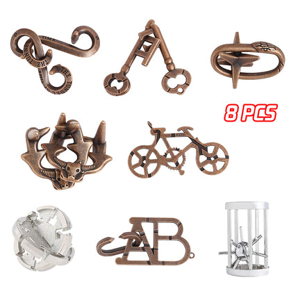 💪🧠[Set od 16 dijelova] Visokokvalitetni set slagalica od aluminijske legure, razni stilovi, beskrajna zabava!