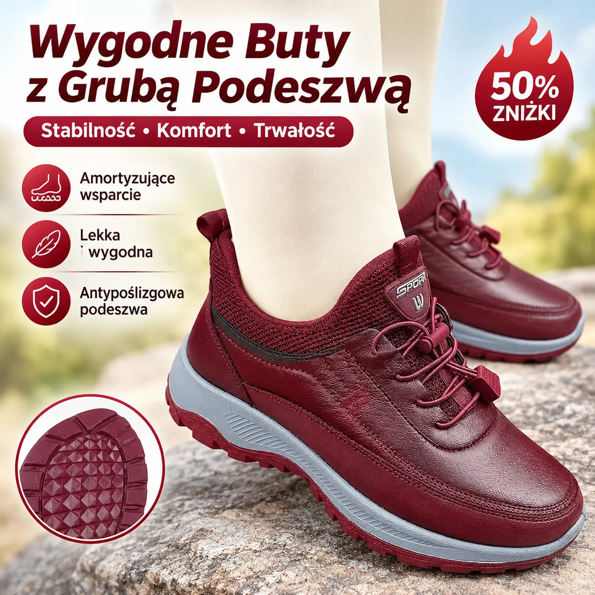 🌈⛄【35-41】Nowe damskie buty sportowe, miękka podeszwa, wygodne, wykonane ze skóry naturalnej, na jesień i zimę