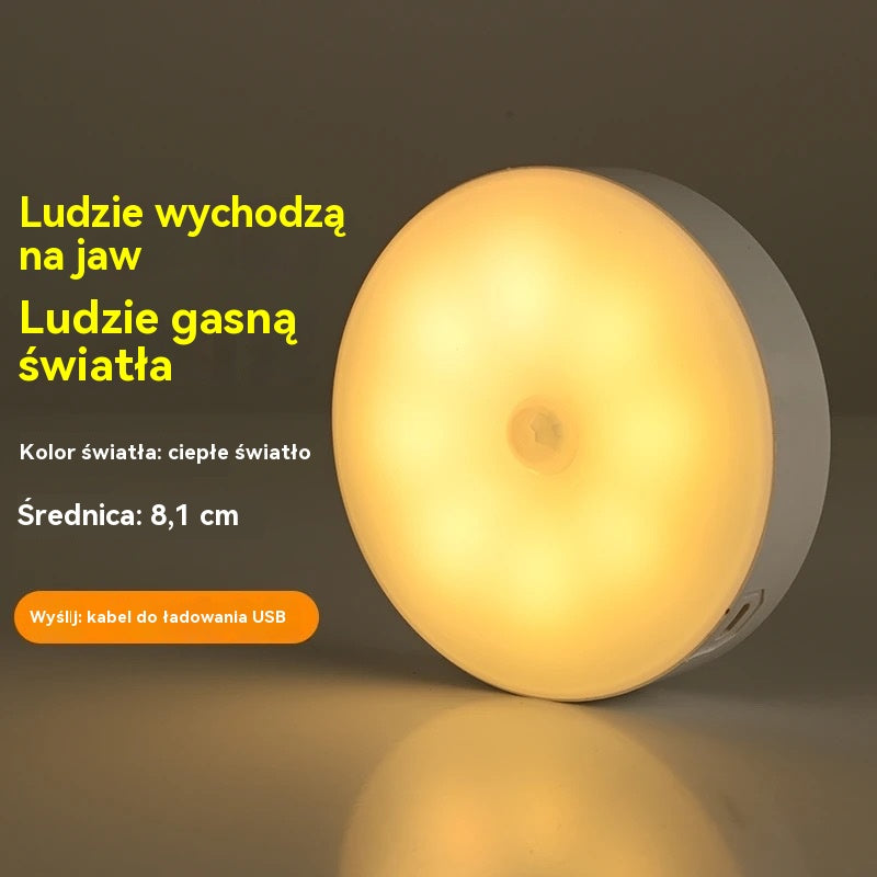 🏡【Kup 3, otrzymaj 3 gratis，6 za 109 zł】💡Inteligentne światło LED wykrywające ruchy ciała człowieka, łatwe do ładowania i praktyczne