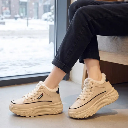 👟【35-40】Damskie zimowe buty za kostkę z grubą futrzaną wyściółką i amortyzującymi podeszwami – ciepłe obuwie w sportowym stylu🥰