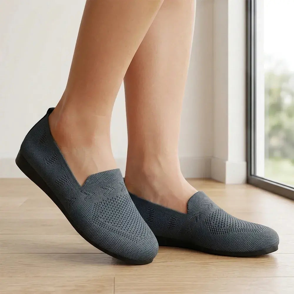 【36-43】👟 Damskie buty wsuwane z okrągłym noskiem i płaskim noskiem w dużych rozmiarach – lekkie, przewiewne, sportowe, codzienne