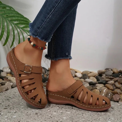 👡 Καλοκαιρινά Τσόκαρα από Γνήσιο Δέρμα Βοοειδών – Σχέδιο με Κοψίματα και Velcro, Ανατομική Σόλα κατά της Κούρασης, 5 Χρώματα, Μεγέθη 36-43! ☀️✨