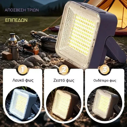 1 τεμάχιο 28 ευρώ 🔆🎒💡Ηλιακός φωτισμός σκηνής υψηλής φωτεινότητας και φώτα έκτακτης ανάγκης εξωτερικού χώρου | Μπαταρία μεγάλης διάρκειας | Υλικό ABS