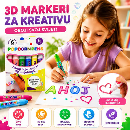 🎁【Kupite 1, dobijte 1 gratis】3D olovka za ispis za djecu: Crtanje mjehurića u stilu kokica (DIY)
