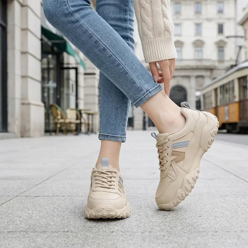 【35-40】👟Damskie oddychające, grube trampki typu dad – buty casualowe na platformie z miękką podeszwą – lekkie buty sportowe w koreańskim stylu