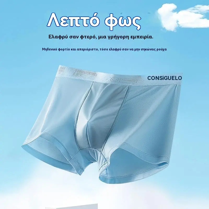 🧊【6 τεμάχια 30 ευρώ】Ανδρικά λεπτά, αναπνεύσιμα, μεταξωτά μποξεράκια από πάγο, καλοκαιρινά bestseller