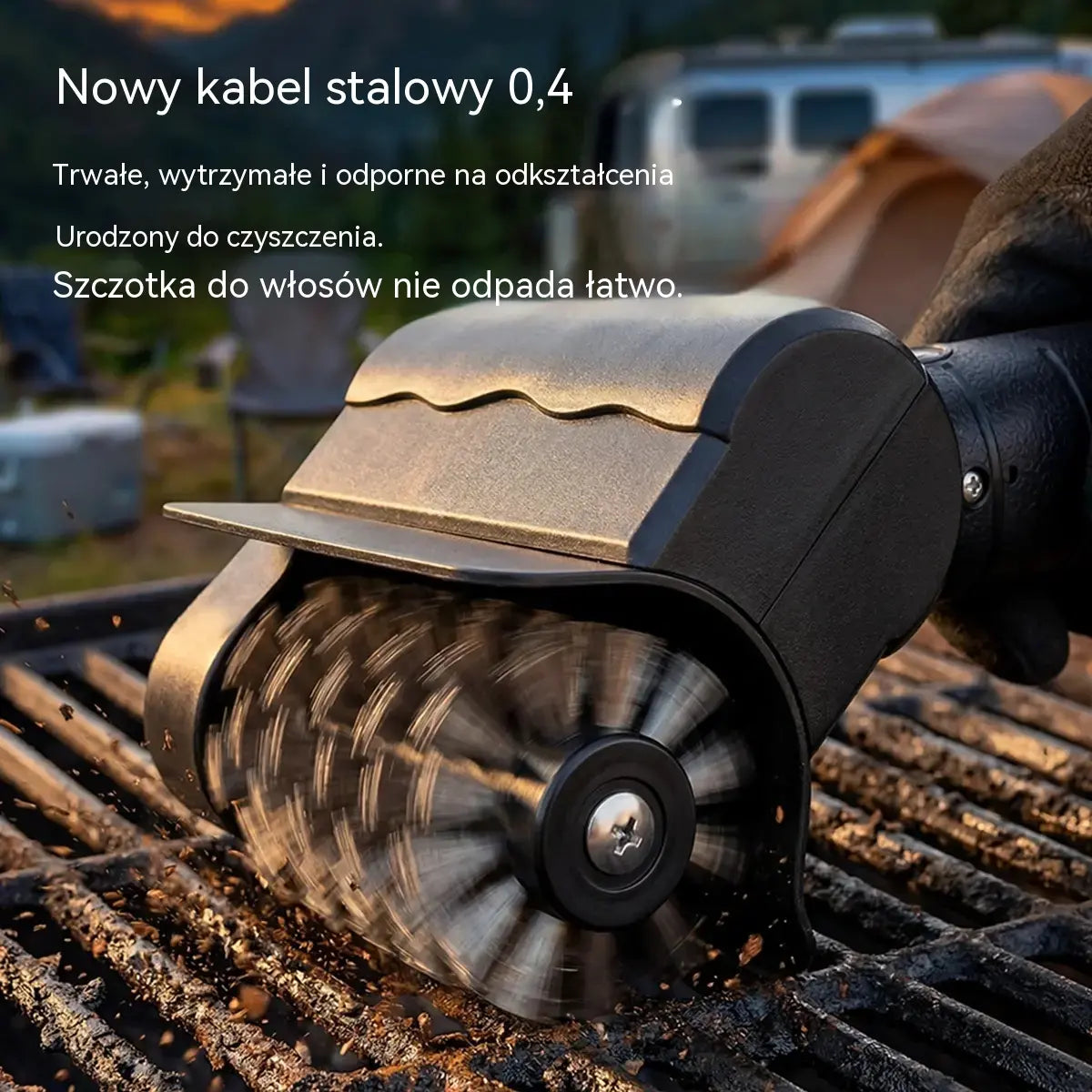 🔋🧹 Bezprzewodowa elektryczna szczotka do czyszczenia grilla – bateria litowa, wielofunkcyjna i łatwa w użyciu 🔥🍖