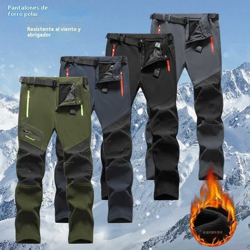 [S-5XL]  Nuevos pantalones casuales impermeables y cálidos para hombre, otoño e invierno 2025