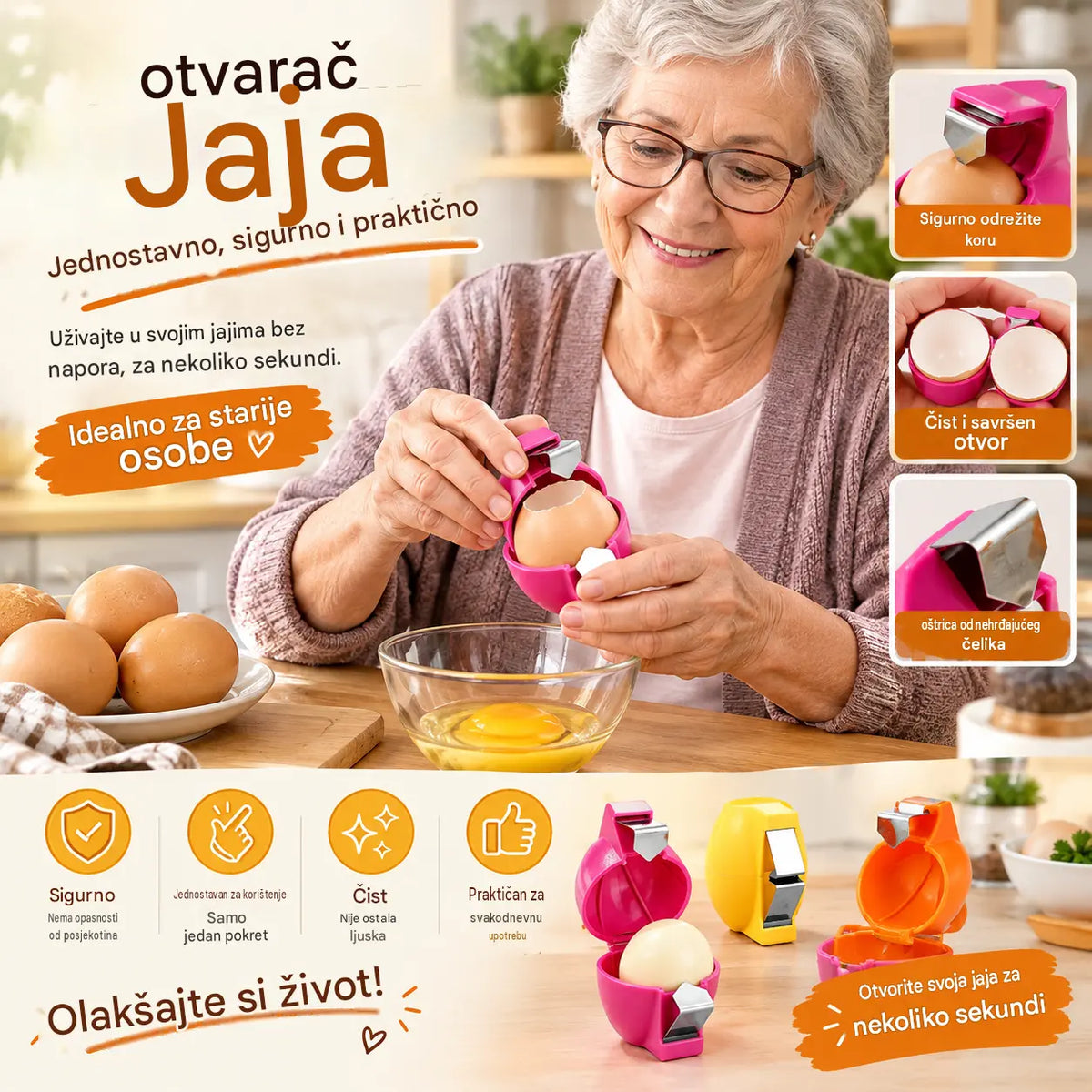 50% popusta，3 otvarača za jaja