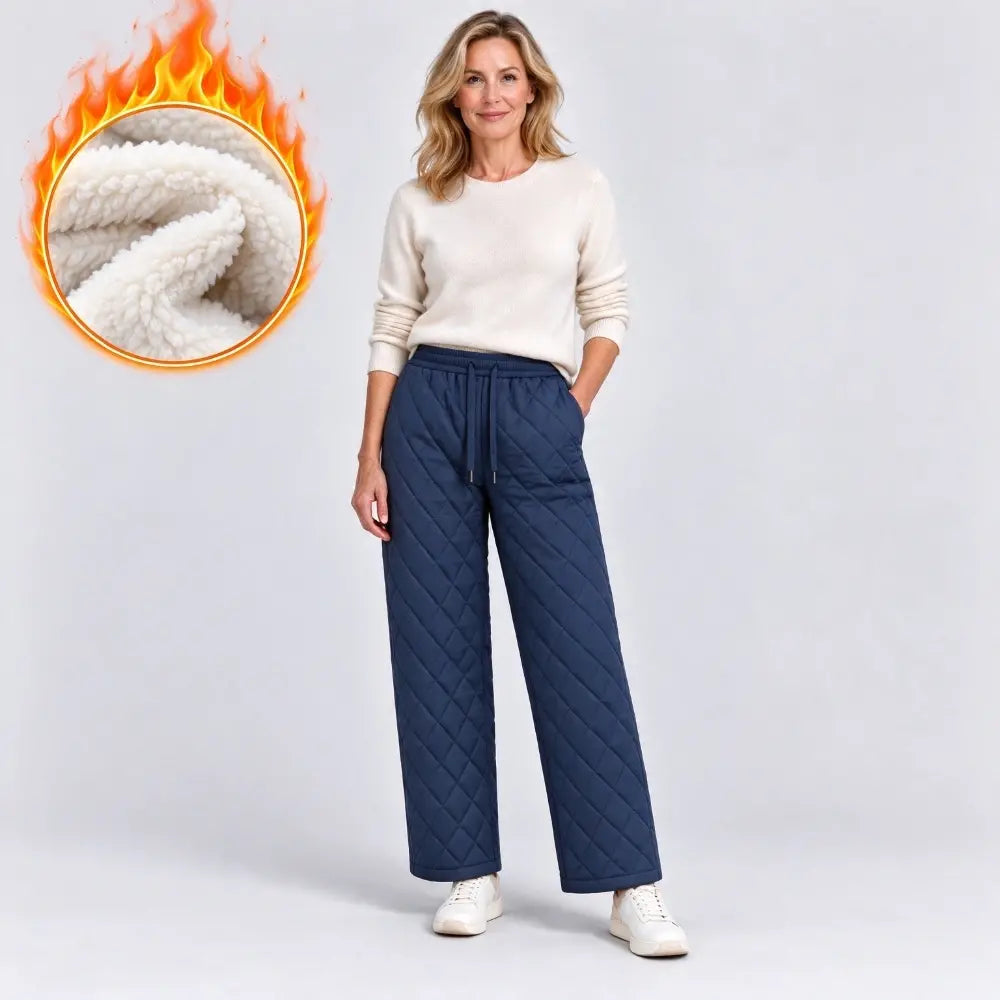 【XS-3XL】Damskie spodnie zimowe z owczej wełny – luźne, wygodne, ciepłe, casualowe
