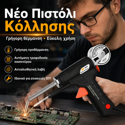 1 τεμάχιο 29 ευρώ🌟 Νέο πιστόλι συγκόλλησης, εξωτερικά θερμαινόμενο ημιαυτόματο πιστόλι συγκόλλησης χειρός με διακόπτη