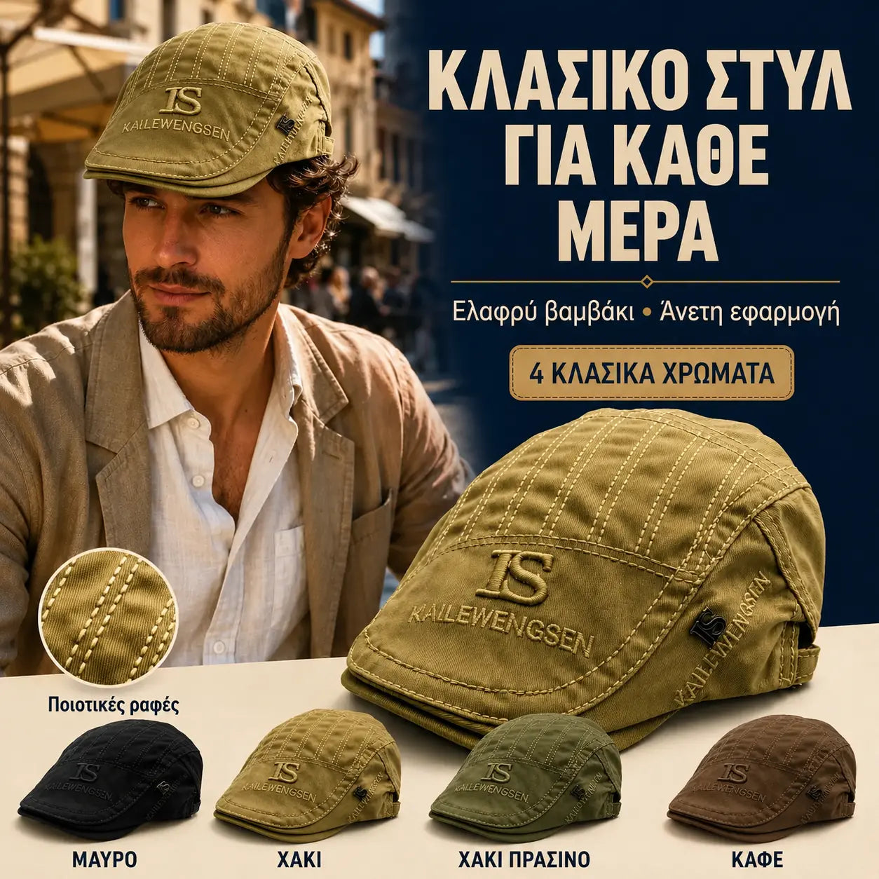 ένα για 26 ευρώ💥【Προσφορά περιορισμένης διάρκειας】💥Νέο βαμβακερό μπερέ