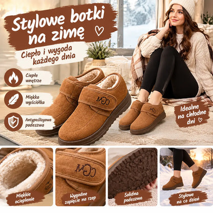 🏆😍30% zniżki!🔥【36-41】Modne, zimowe, krótkie buty w nowym stylu dla kobiet z pluszowymi śniegowcami