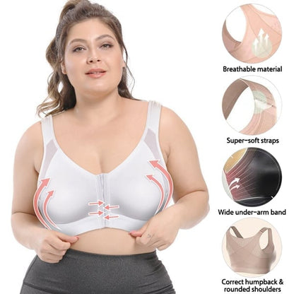 💖【Cumpără 3, primești 3 gratis】✨Sutien confortabil, fără armătură, mărime mare (40-130 kg), bumbac pur, confortabil și respirabil, nu strâmtă