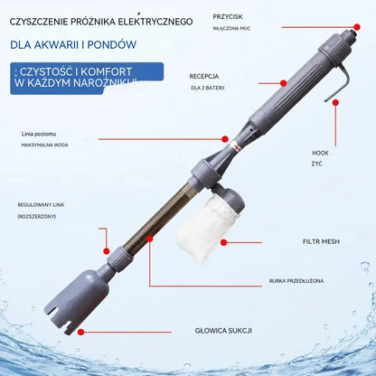 1 sztuka 109zł  🔥 Elektryczny oczyszczacz podłoża do akwariów