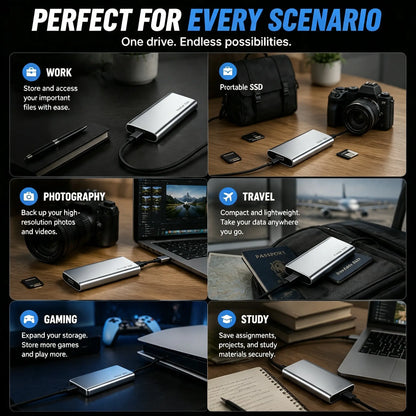 Posledný deň 50% zľavy - Prenosný externý SSD disk - Chráňte svoje fotografie, videá a dôležité súbory.