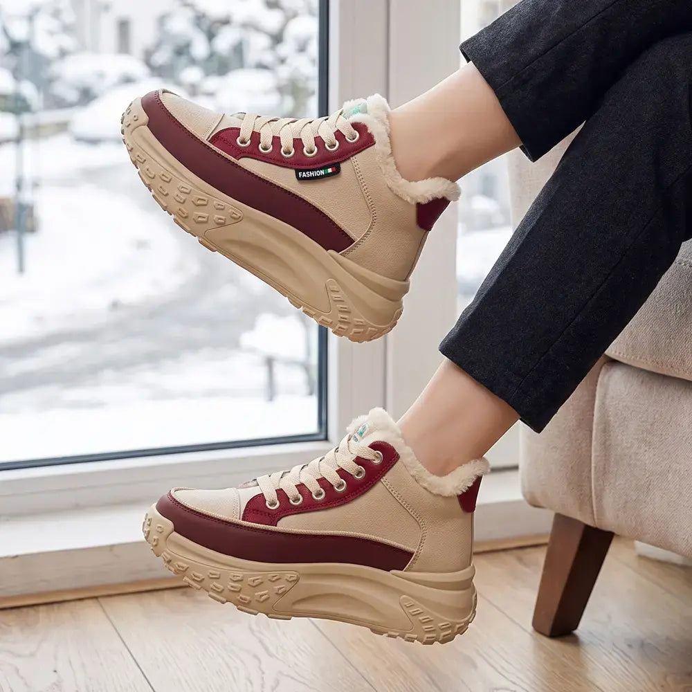 👟【35-40】Damskie zimowe buty za kostkę z grubą futrzaną wyściółką i amortyzującymi podeszwami – ciepłe obuwie w sportowym stylu🥰