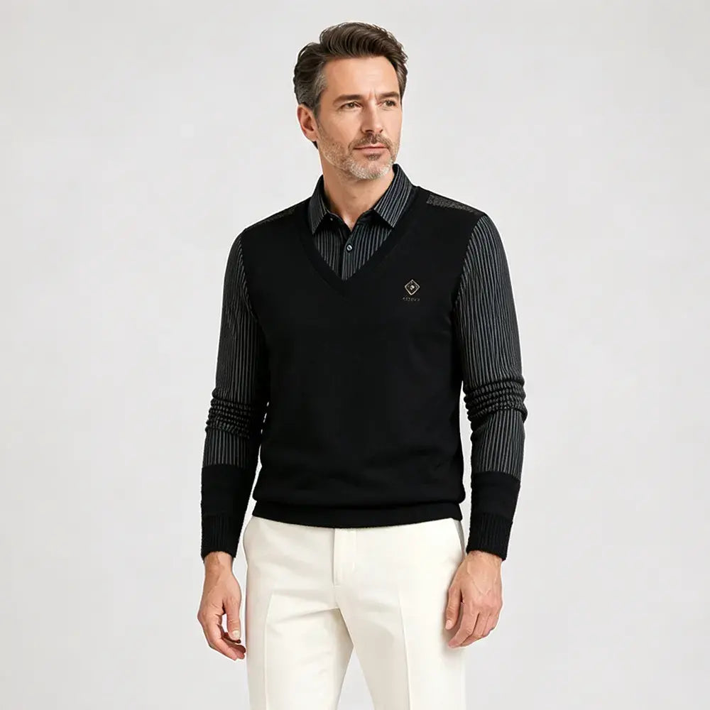 👔🔥【M-4XL】Nowa męska koszulka polo w średnim wieku, zimowa, plus size, z kołnierzykiem i podszewką z polaru.