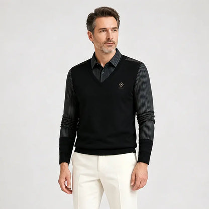 👔🔥【M-4XL】Nowa męska koszulka polo w średnim wieku, zimowa, plus size, z kołnierzykiem i podszewką z polaru.
