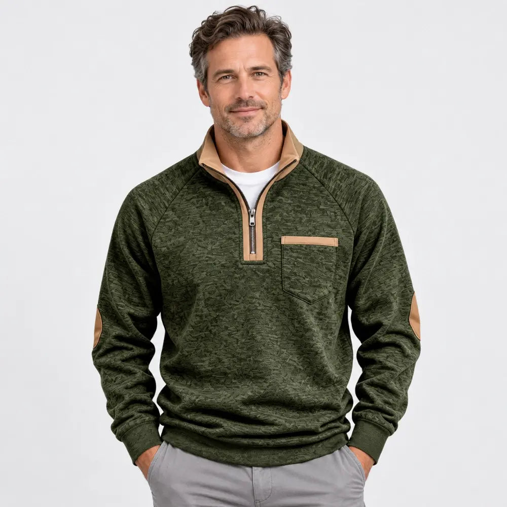 ✨🧥【S–3XL】Ανδρική ζεστή μπλούζα με κουκούλα και φερμουάρ, με χρωματικές λεπτομέρειες σε αντίθεση - ρετρό στυλ, άνετη στη χρήση και ζεστό ύφασμα.