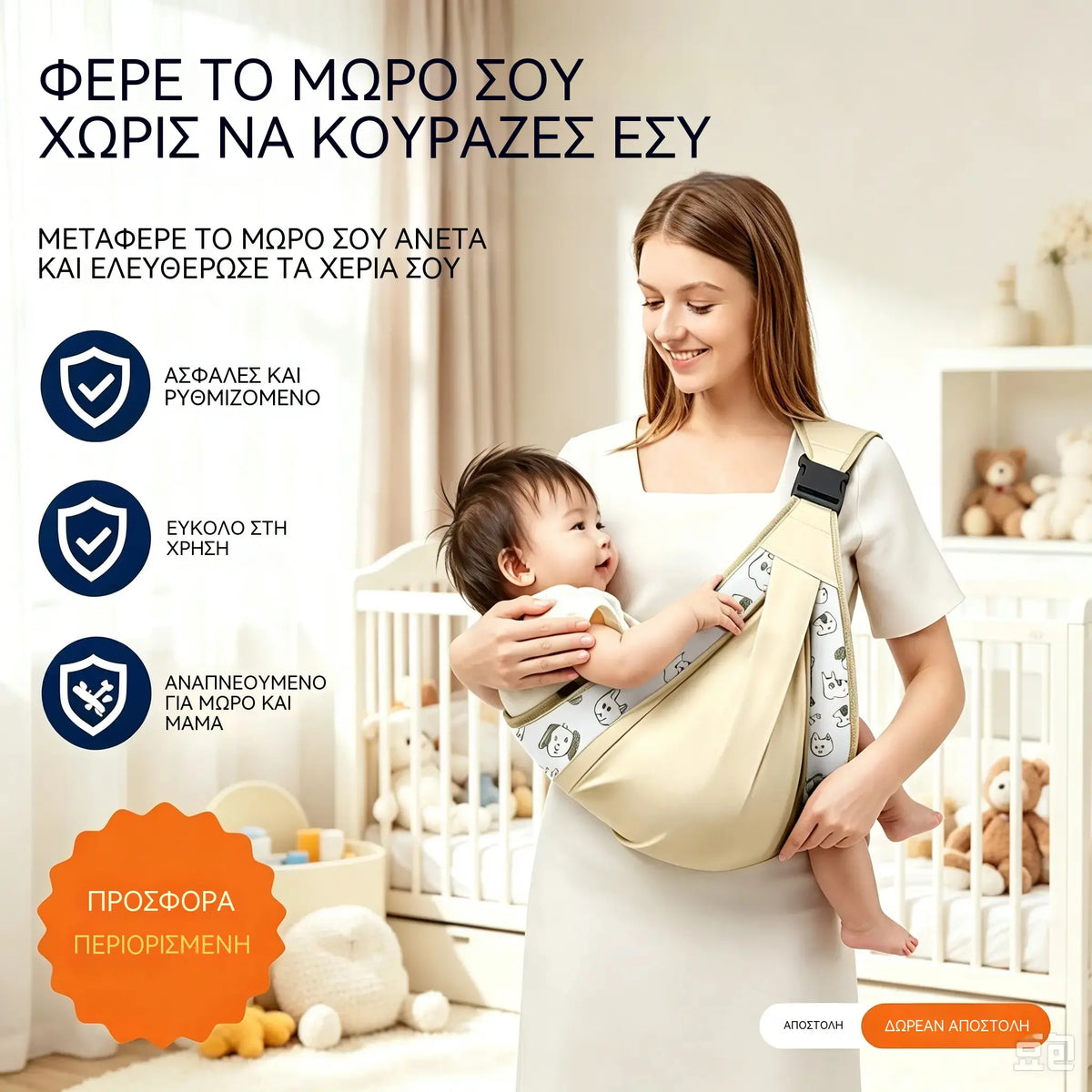 👶 Αναπνεύσιμος μάρσιπος 4 σε 1: σας επιτρέπει να μεταφέρετε το μωρό σας μπροστά ή ανάσκελα, στραμμένο προς τα μέσα ή προς τα έξω, άνετο για μωρά από 0 έως 36 μηνών. 💞✨