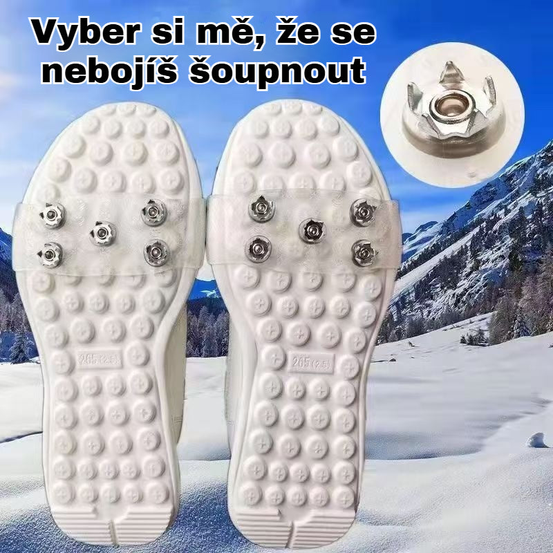 👴🚶🏔️❄️Купете 4 чифт, вземете 4 чифт безплатно🔥Невидими 5-зъбни противоплъзгащи калъфи за котки, котки за навън, подходящи за снежен туризъм, алпинизъм, скално катерене и зимни ледени повърхности, задължителни за възрастни хора.