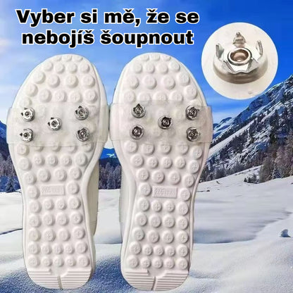 👴🚶🏔️❄️Купете 4 чифт, вземете 4 чифт безплатно🔥Невидими 5-зъбни противоплъзгащи калъфи за котки, котки за навън, подходящи за снежен туризъм, алпинизъм, скално катерене и зимни ледени повърхности, задължителни за възрастни хора.