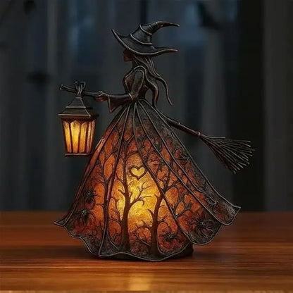 🧙‍‍♀️1 za 119 zł.🧙‍‍♀️Lampa czarownicy, gotycka dekoracja w kształcie latarni, ozdoba na lampkę stołową, lampka nocna, odpowiednia do domu, na werandę, do biura i na imprezy.