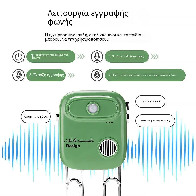 🎙️ Έξυπνη υπενθύμιση φωνητικής εγγραφής με αισθητήρα υπερύθρων – ανίχνευση κίνησης, φωνητική εγγραφή, εύκολη στη χρήση – κατάλληλη για εισόδους και διαδρόμους 🏠