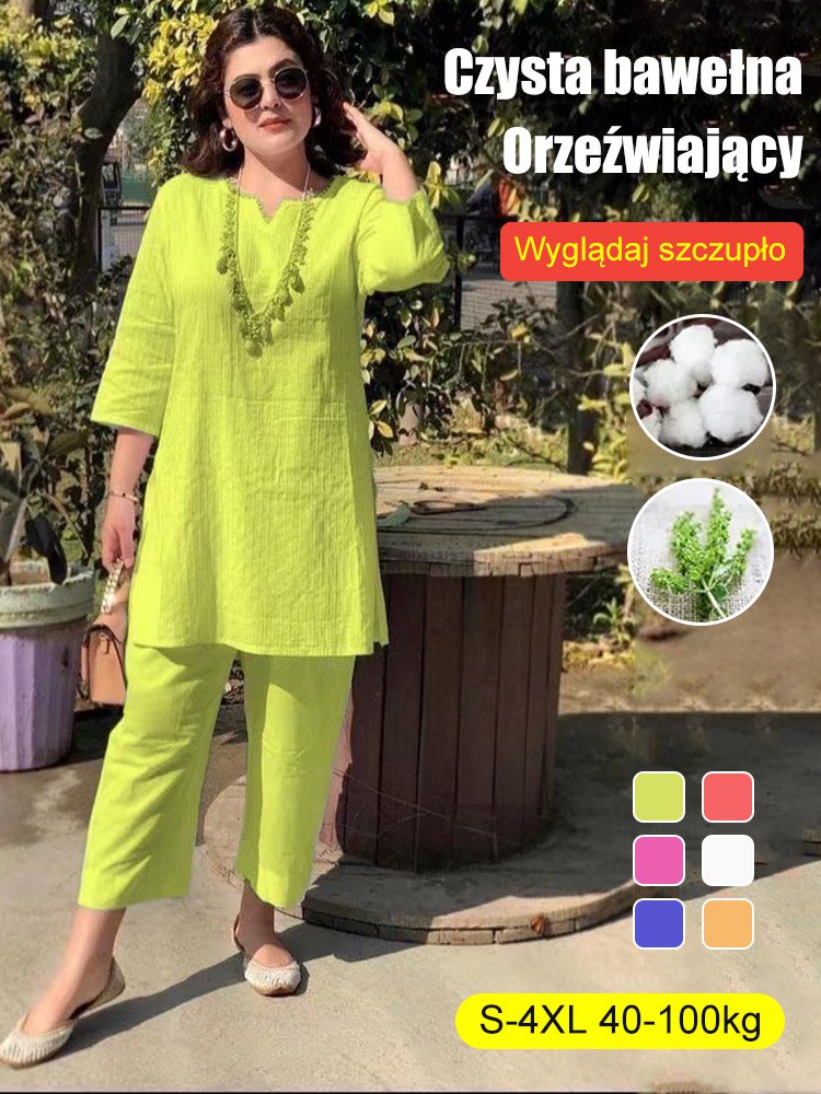 🔥【Izravno iz tvornice】Žensko ležerno odijelo od pamuka i lana u etničkom stilu