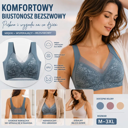 【Kup 2, a otrzymasz 2 gratis】🔥4 sztuki 109zł【40-110 KG】Damski wygodny, bezszwowy koronkowy biustonosz