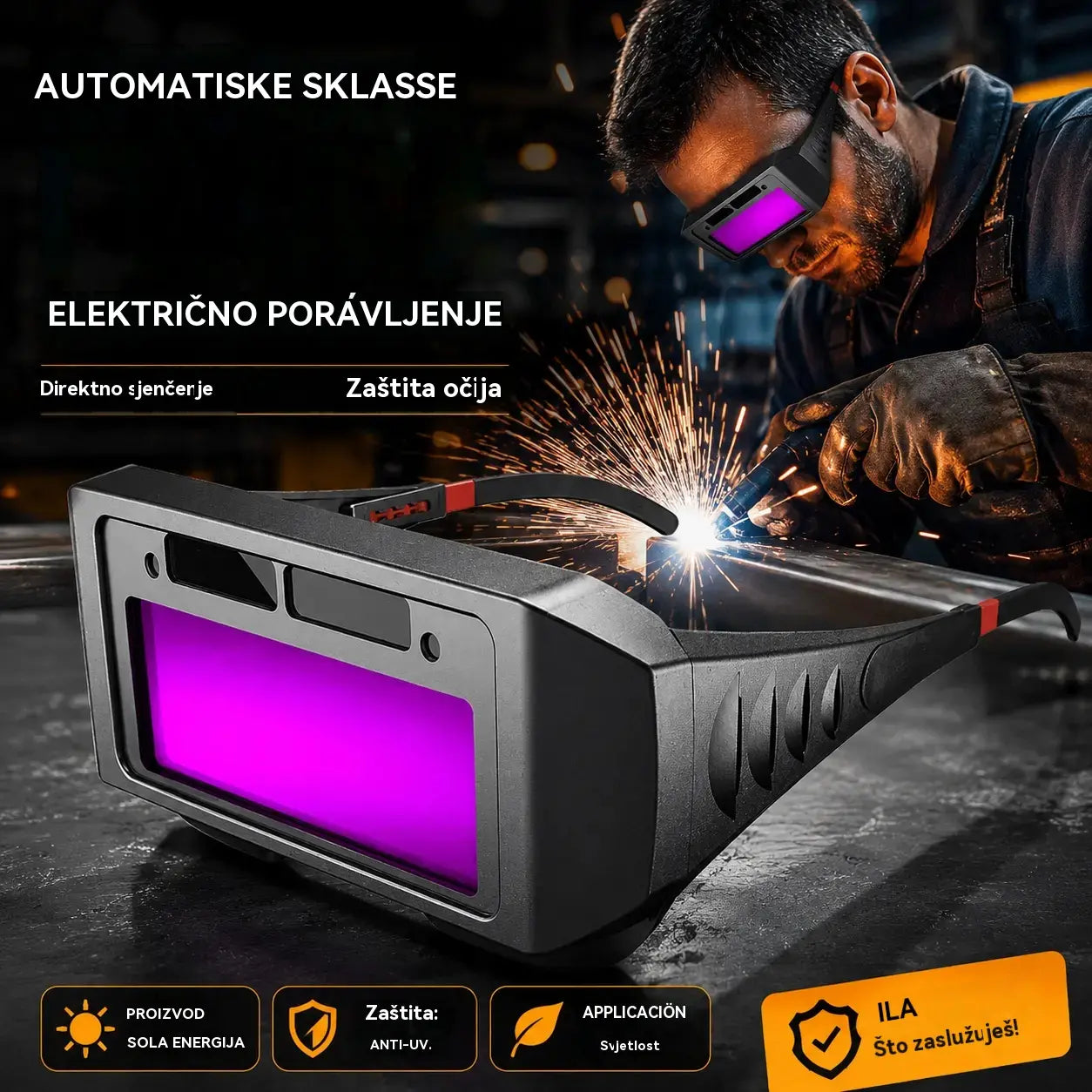 1 set 22 eura👓🧐Automatske naočale za zavarivanje s promjenjivim naponom
