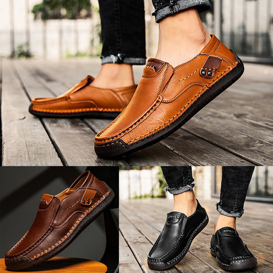 【38-48】Nuevos mocasines de cuero hechos a mano para otoño e invierno 2025