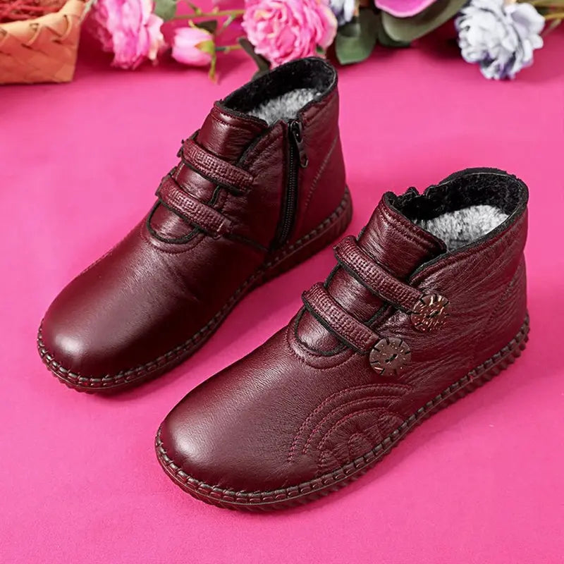 🔥👢35-40🔥Buty damskie ze skóry naturalnej, z antypoślizgową podeszwą, odpowiednie na jesień i zimę, ręcznie wykonane we Włoszech.