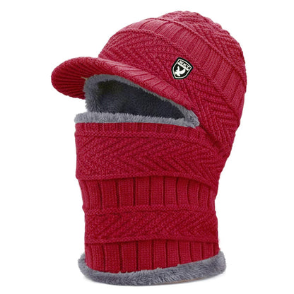 🔥Gorro de lana grueso de una sola pieza, resistente al viento, para exteriores.
