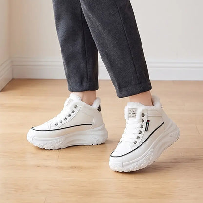 👟【35-40】Damskie zimowe buty za kostkę z grubą futrzaną wyściółką i amortyzującymi podeszwami – ciepłe obuwie w sportowym stylu🥰