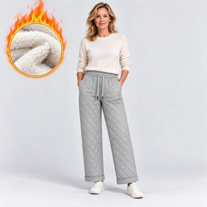 【XS-3XL】Damskie spodnie zimowe z owczej wełny – luźne, wygodne, ciepłe, casualowe