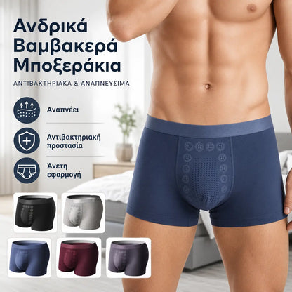 🔥3 είδη για 26 ευρώ👍🩲【Ανδρικό, αναπνεύσιμο, αντιβακτηριδιακό μποξεράκι 3 τεμαχίων】